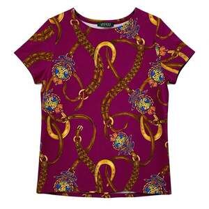 LAUREN Ralph Lauren Equestrian Print Cotton Blouse Size Large